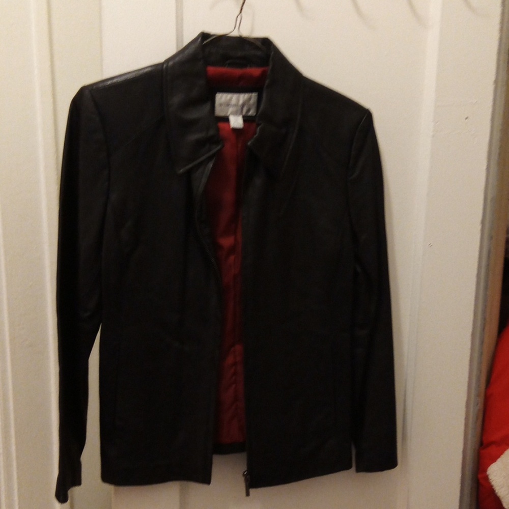Womens leather jacket size petite Small